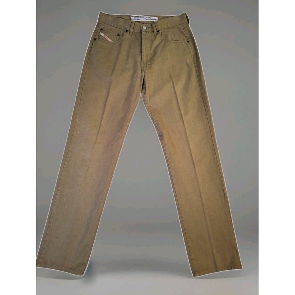 Diesel Industries Jeans Men's 32x31 Tan Straight Leg Denim Button Fly